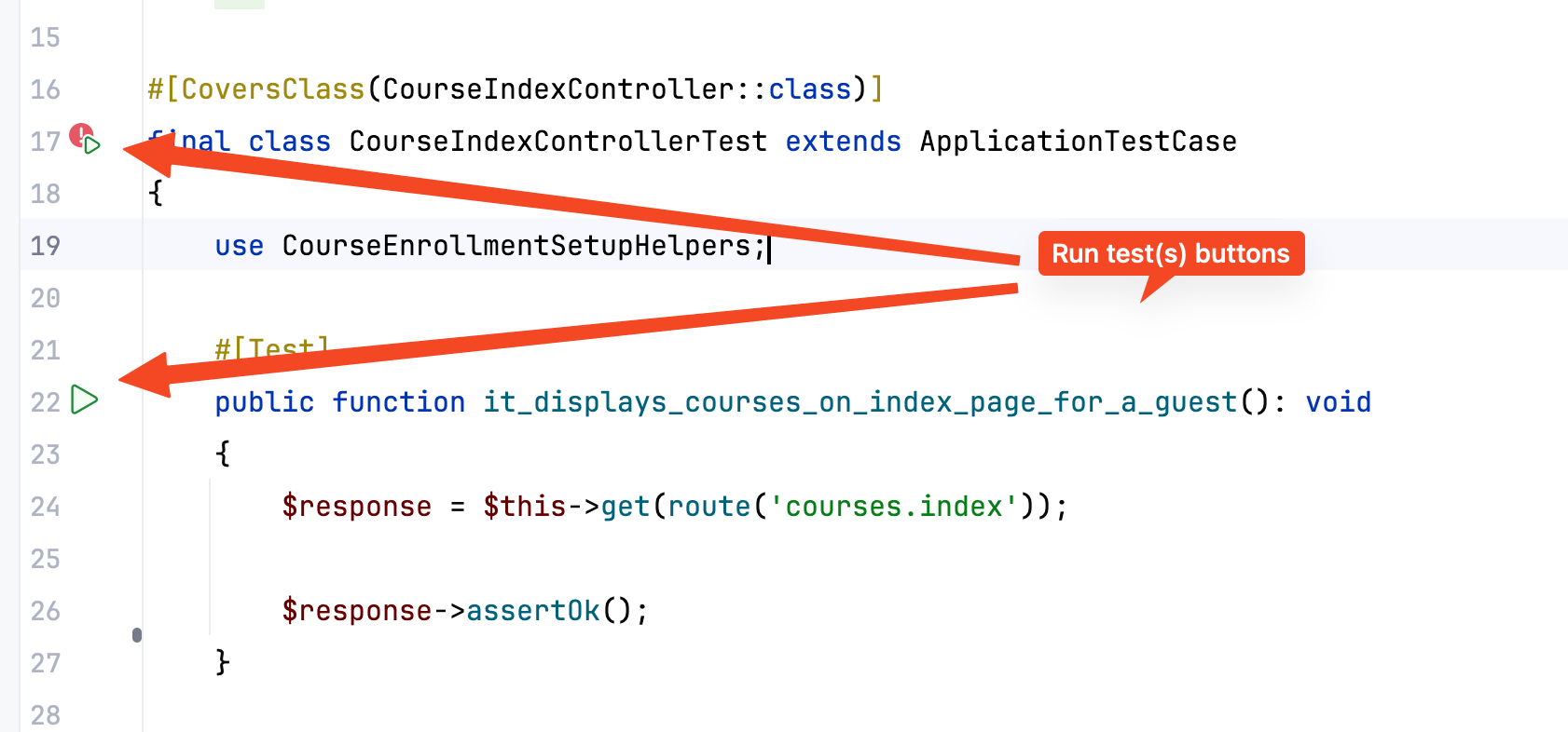 PHPUnit test runner UI